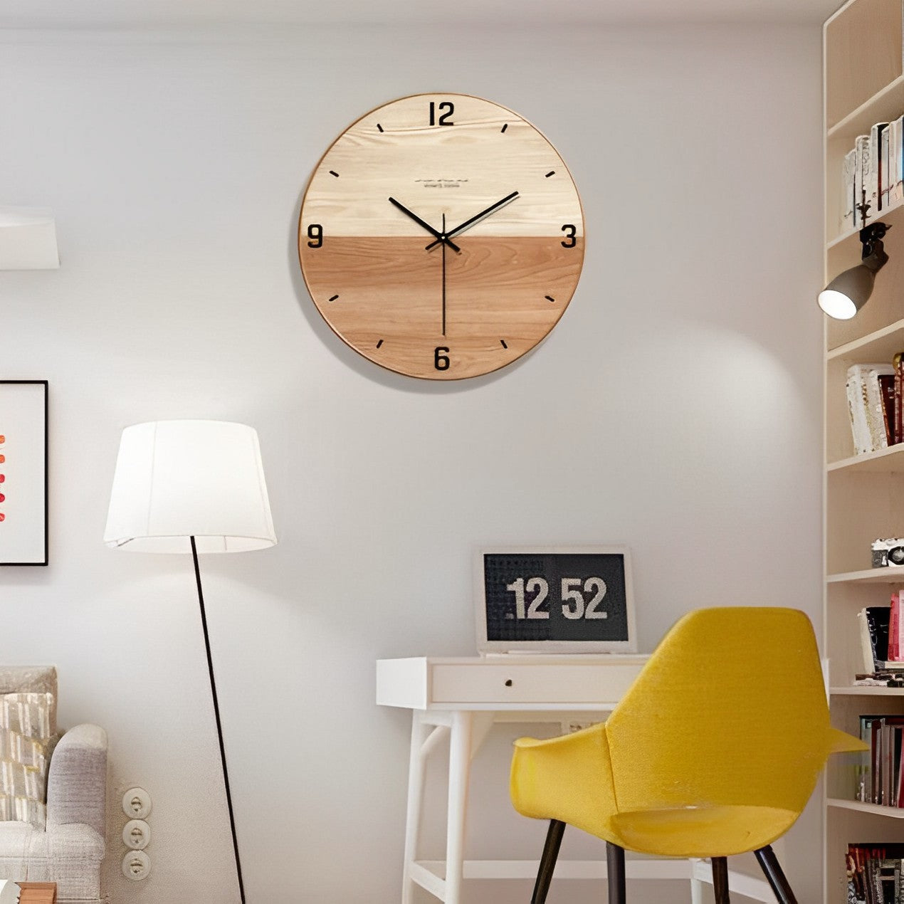 reloj de pared de madera