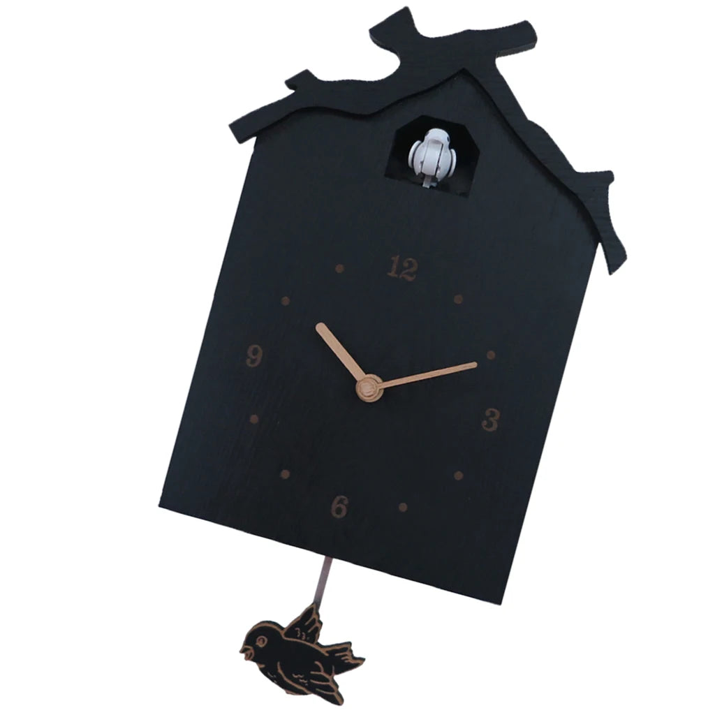 Reloj de cuco moderno negro