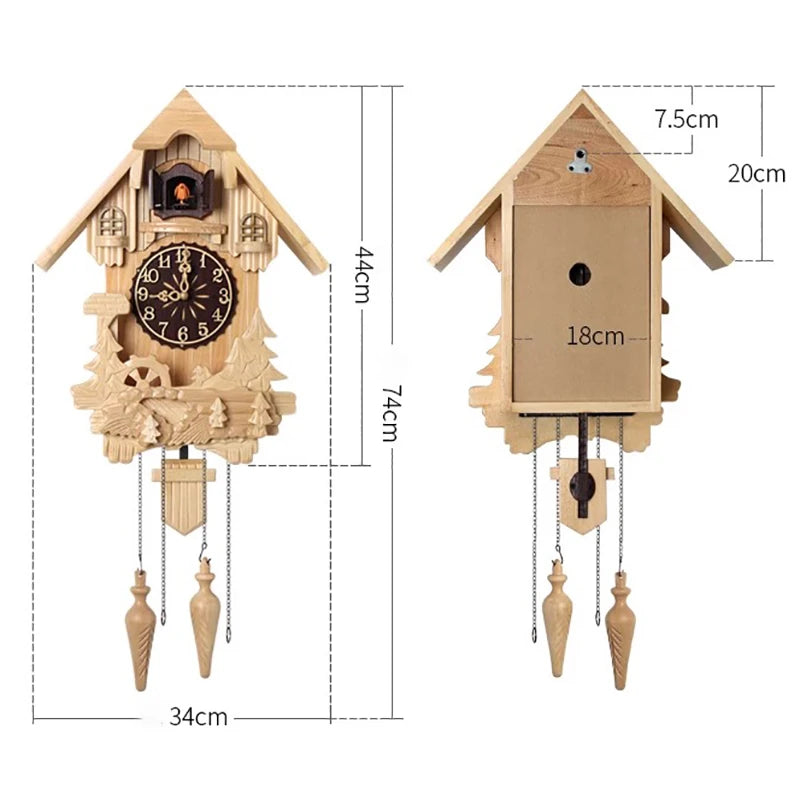 Reloj de cuco de madera de lujo