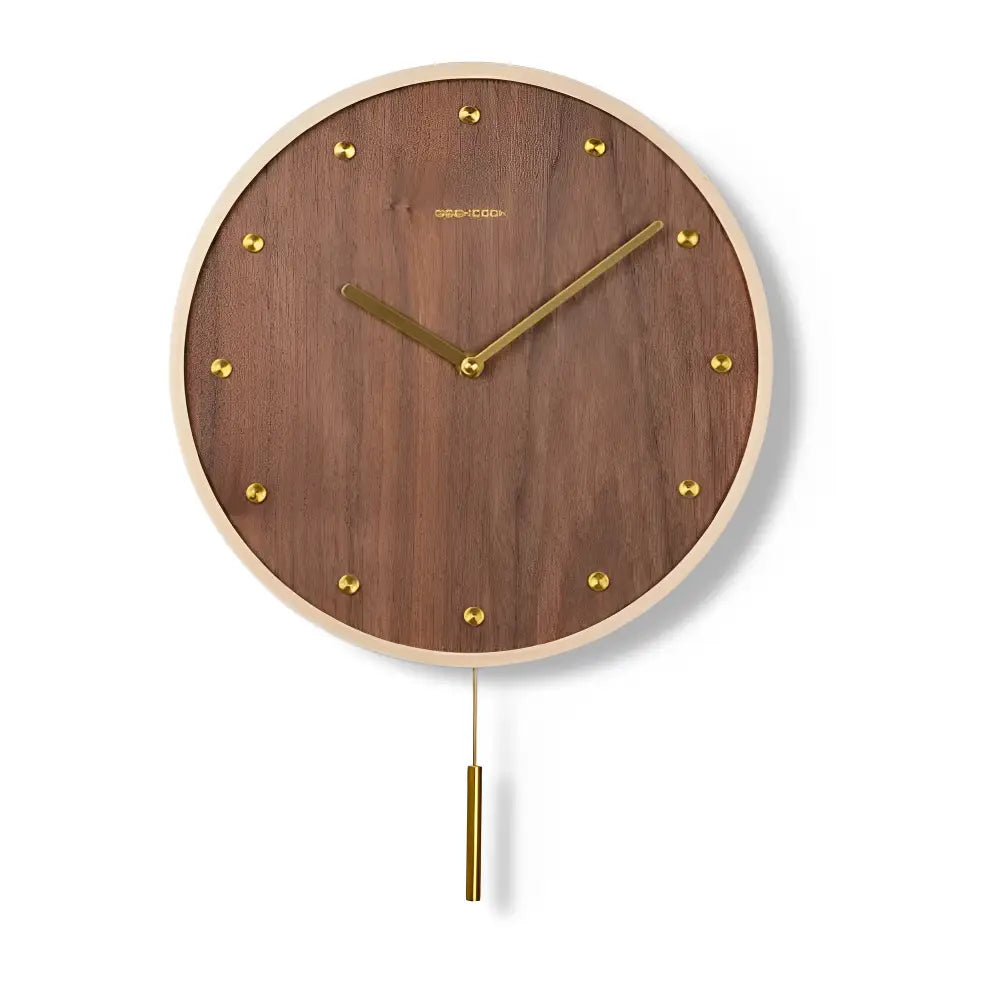 Pendule en Bois - Horloges murales - Couleur Bois claire balancier droit