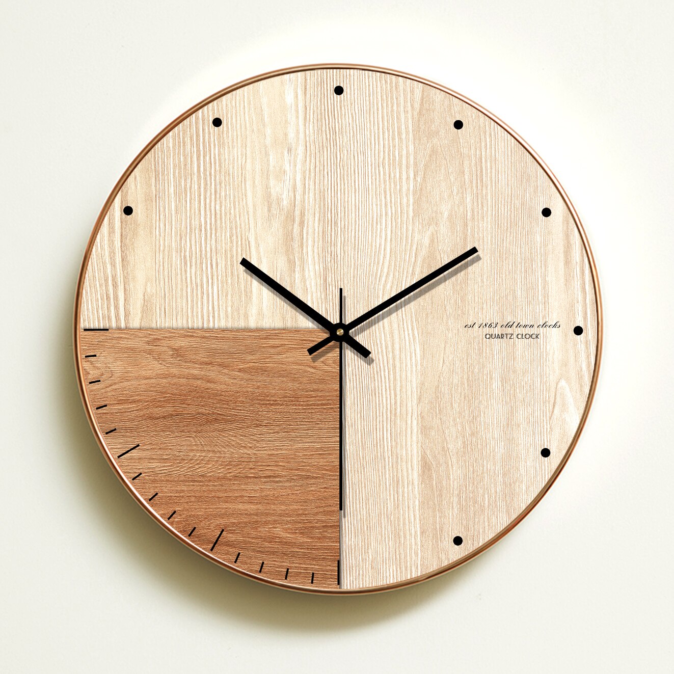 reloj de pared de madera