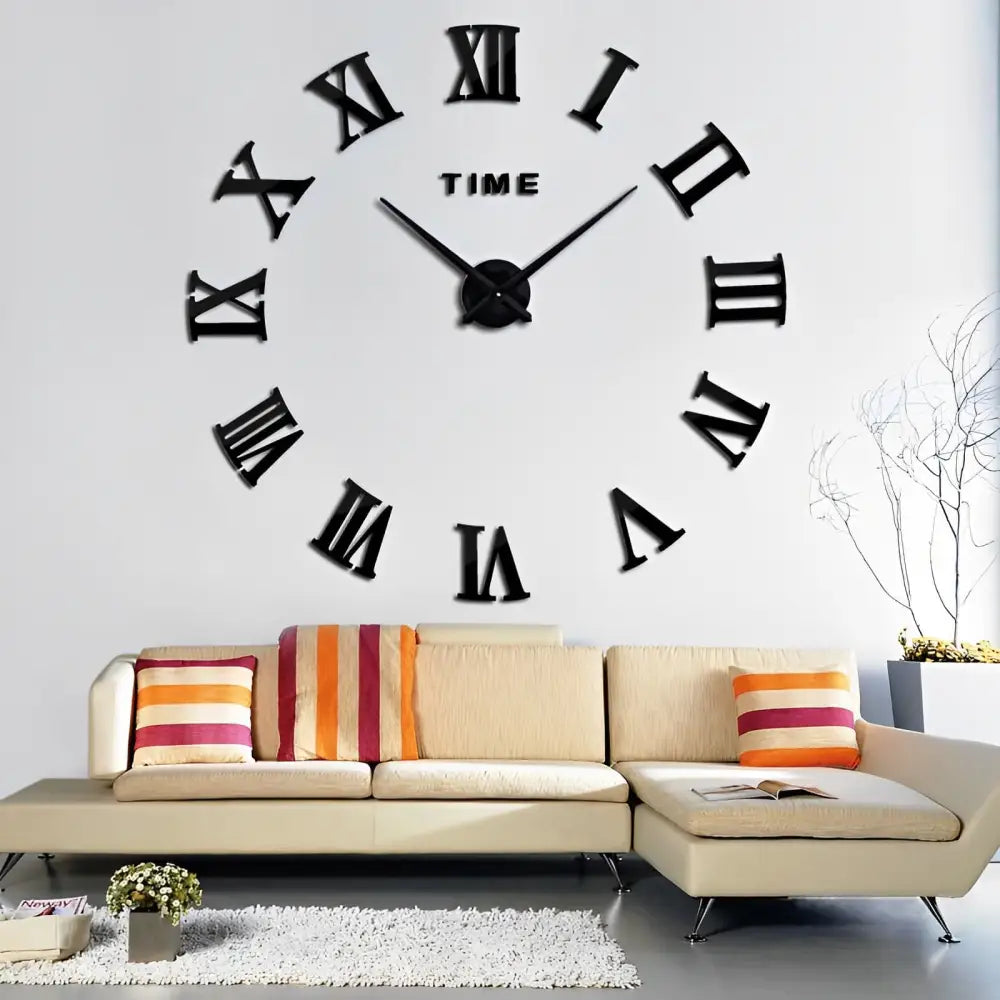 Horloge Murale Stickers Chiffre Romain - Horloges murales